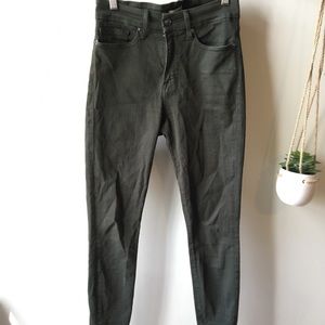 Good American Good Legs Olive Green Jeans